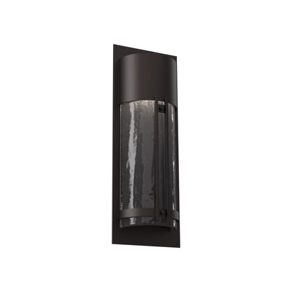 Half Round Outdoor LED Wall Light in Statuary Bronze/Smoke Granite (19.3-Inch).