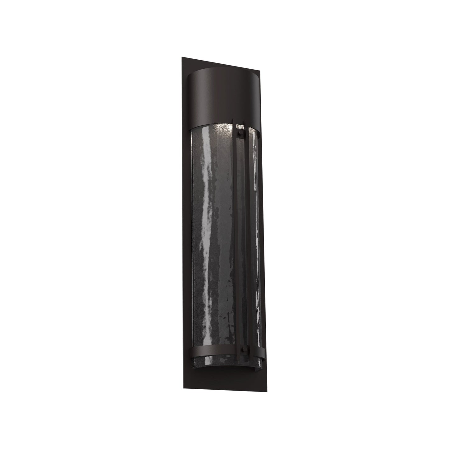 Half Round Outdoor LED Wall Light in Statuary Bronze/Smoke Granite (26.3-Inch).