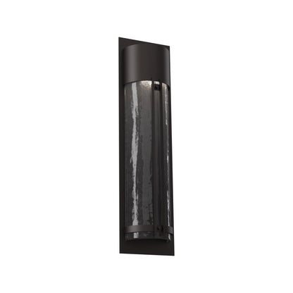 Half Round Outdoor LED Wall Light in Statuary Bronze/Smoke Granite (26.3-Inch).