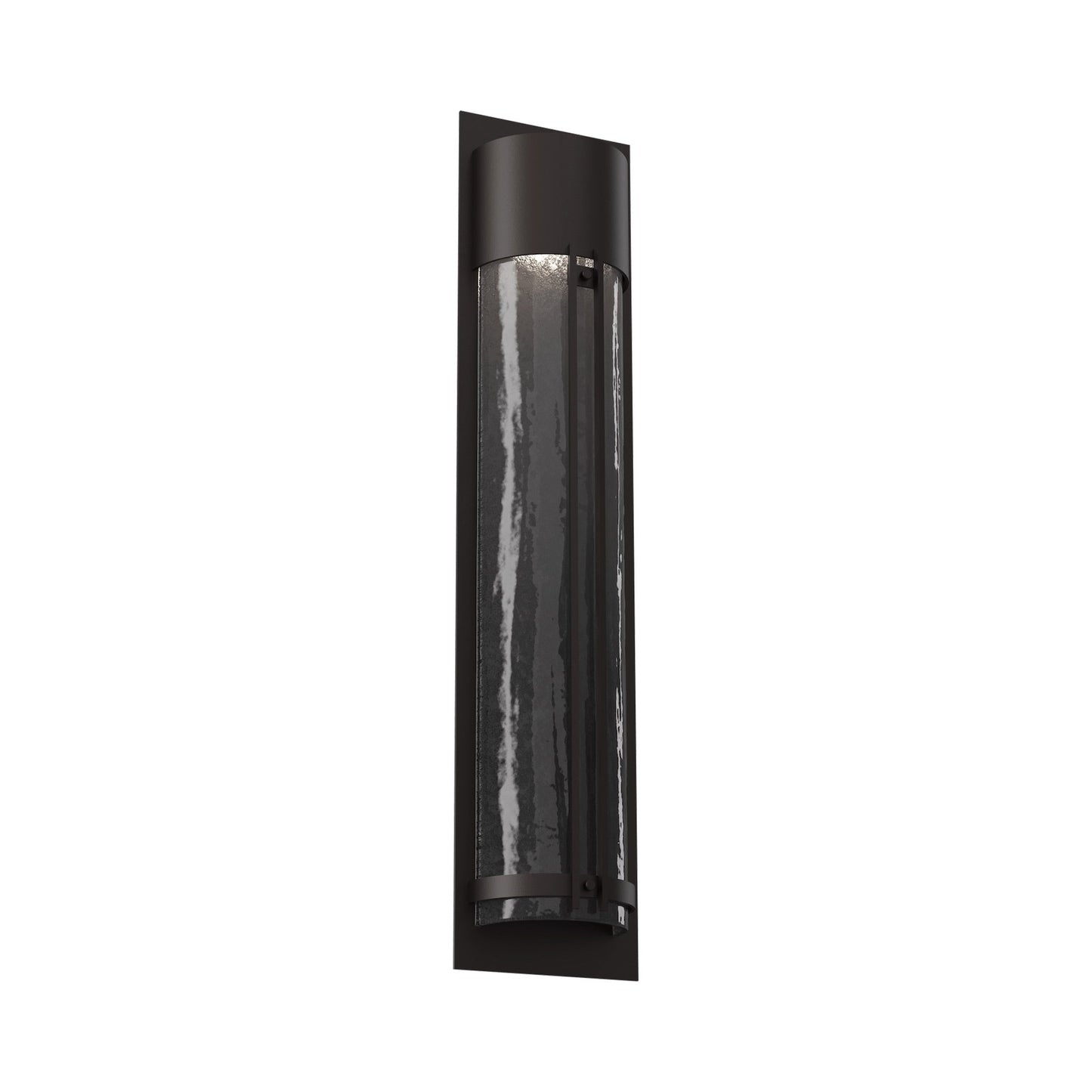 Half Round Outdoor LED Wall Light in Statuary Bronze/Smoke Granite (31.3-Inch).