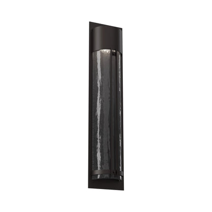 Half Round Outdoor LED Wall Light in Statuary Bronze/Smoke Granite (31.3-Inch).