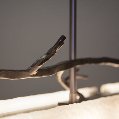 Ironwood Linear LED Chandelier in Detail.