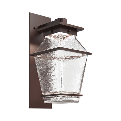 Landmark Arm Outdoor LED Wall Light in Statuary Bronze.