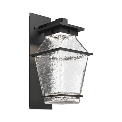 Landmark Arm Outdoor LED Wall Light in Textured Black.