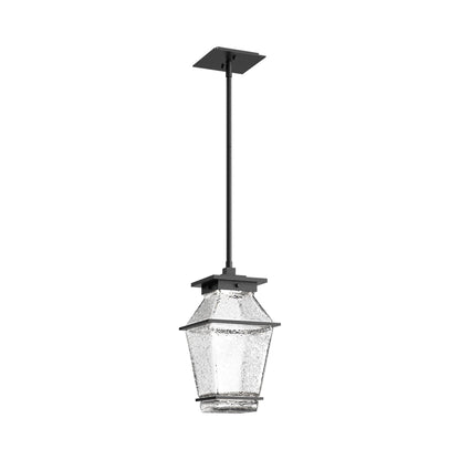 Landmark Outdoor LED Pendant Light in Textured Black.