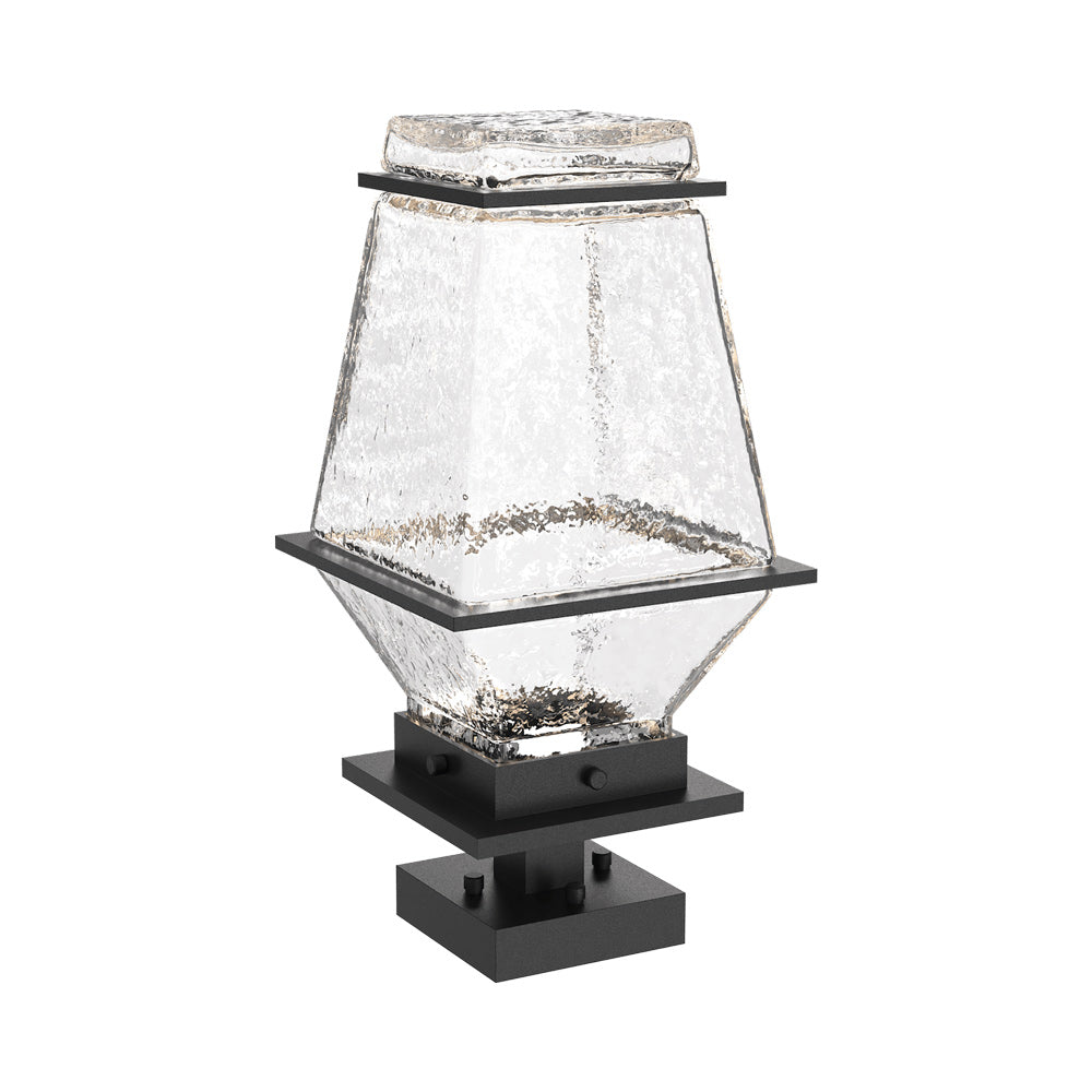 Landmark Outdoor LED Pier Mount Light in Textured Black.