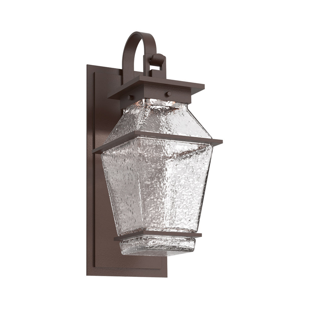 Landmark Outdoor LED Wall Light with Shepherd's Hook in Statuary Bronze.
