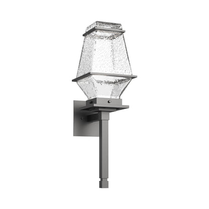 Landmark Torch Outdoor LED Wall Light in Argento Grey.