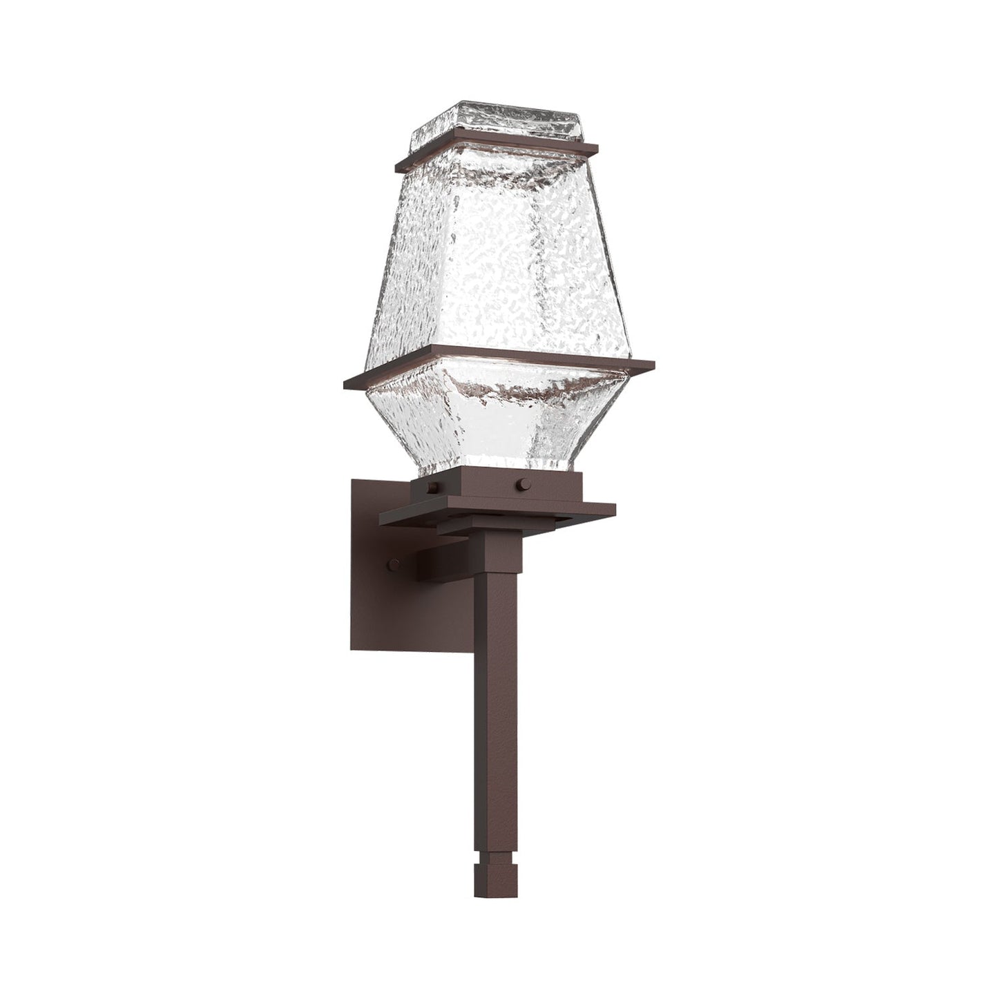 Landmark Torch Outdoor LED Wall Light in Statuary Bronze.