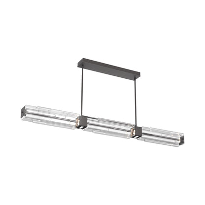 Ledgestone Linear LED Chandelier in Graphite (67-Inch).