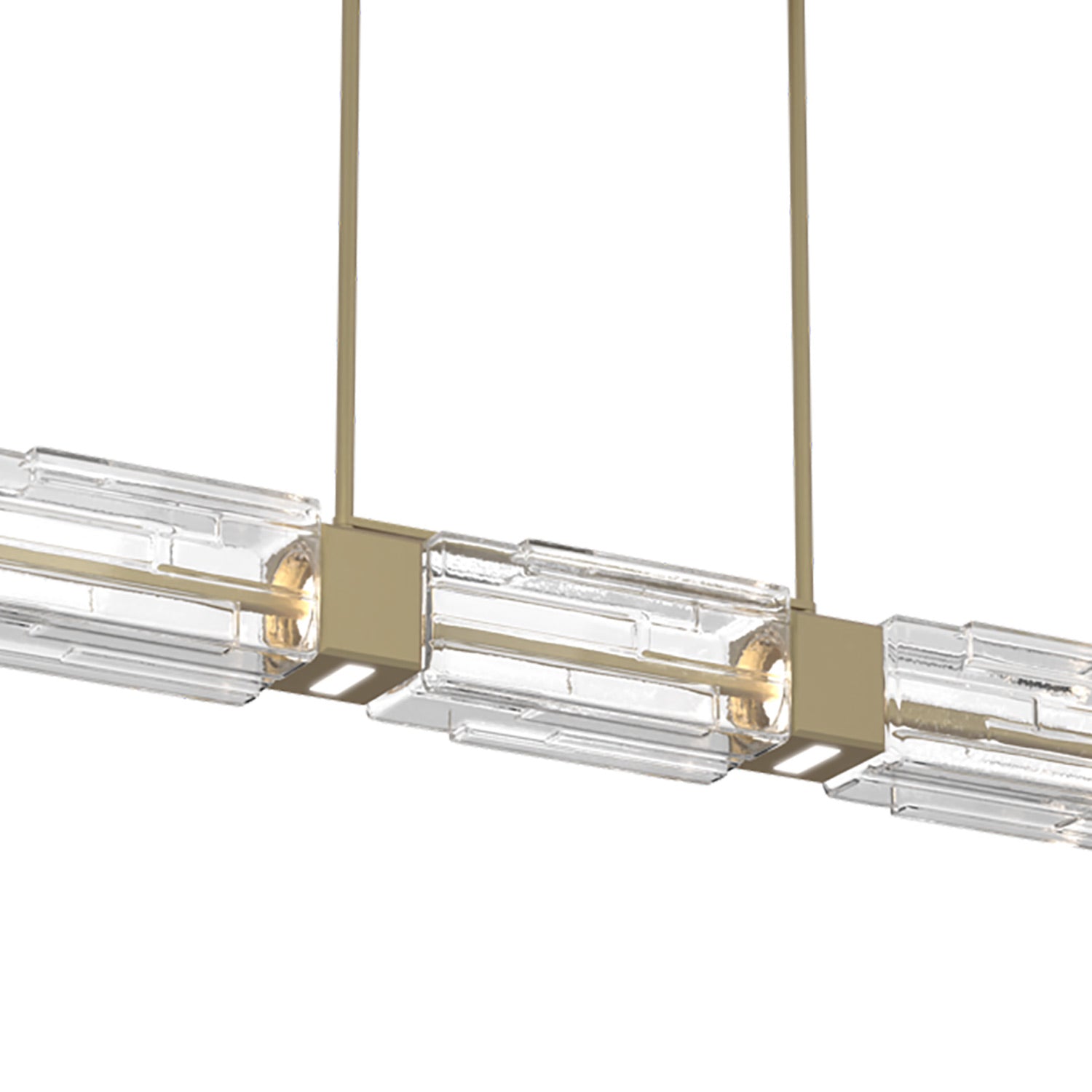 Ledgestone Linear LED Chandelier in Detail.