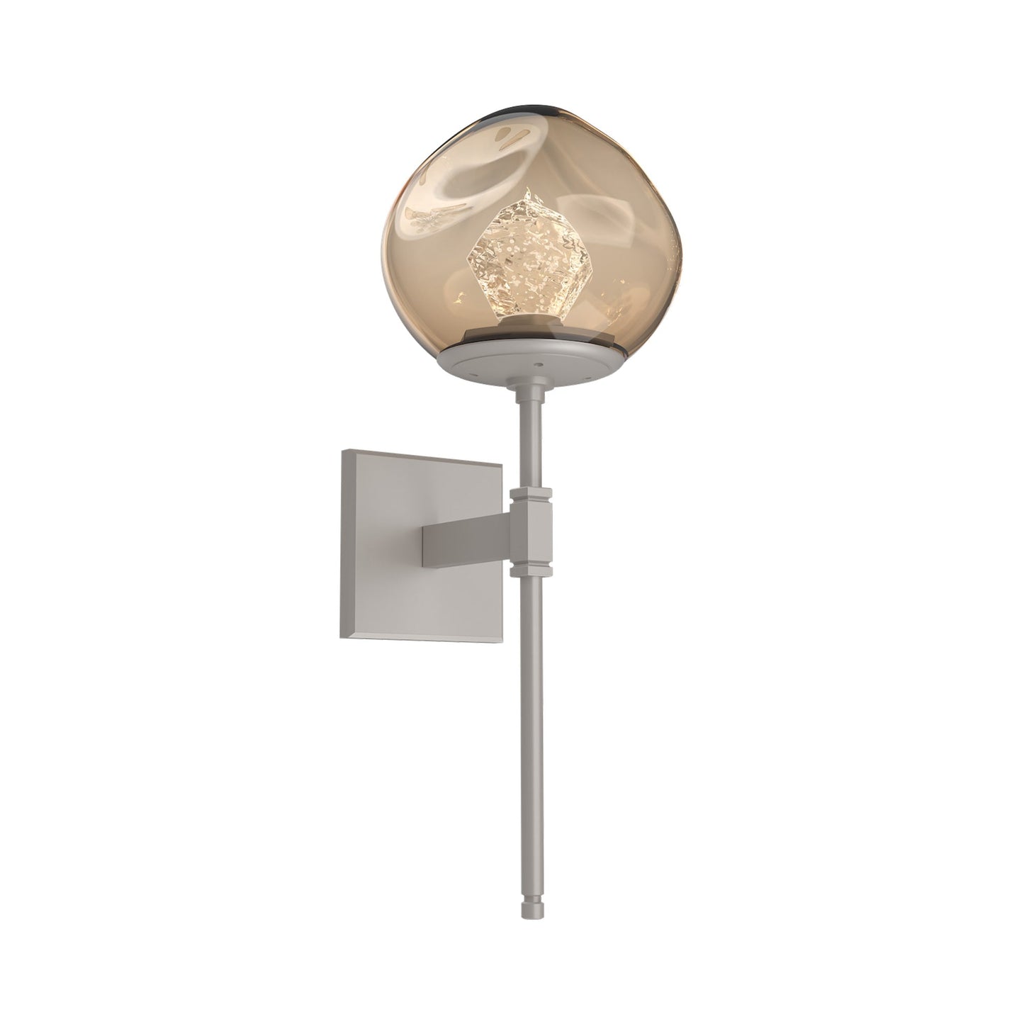 Luna Belvedere LED Wall Light in Beige Silver/Bronze (Zircon Crystal).