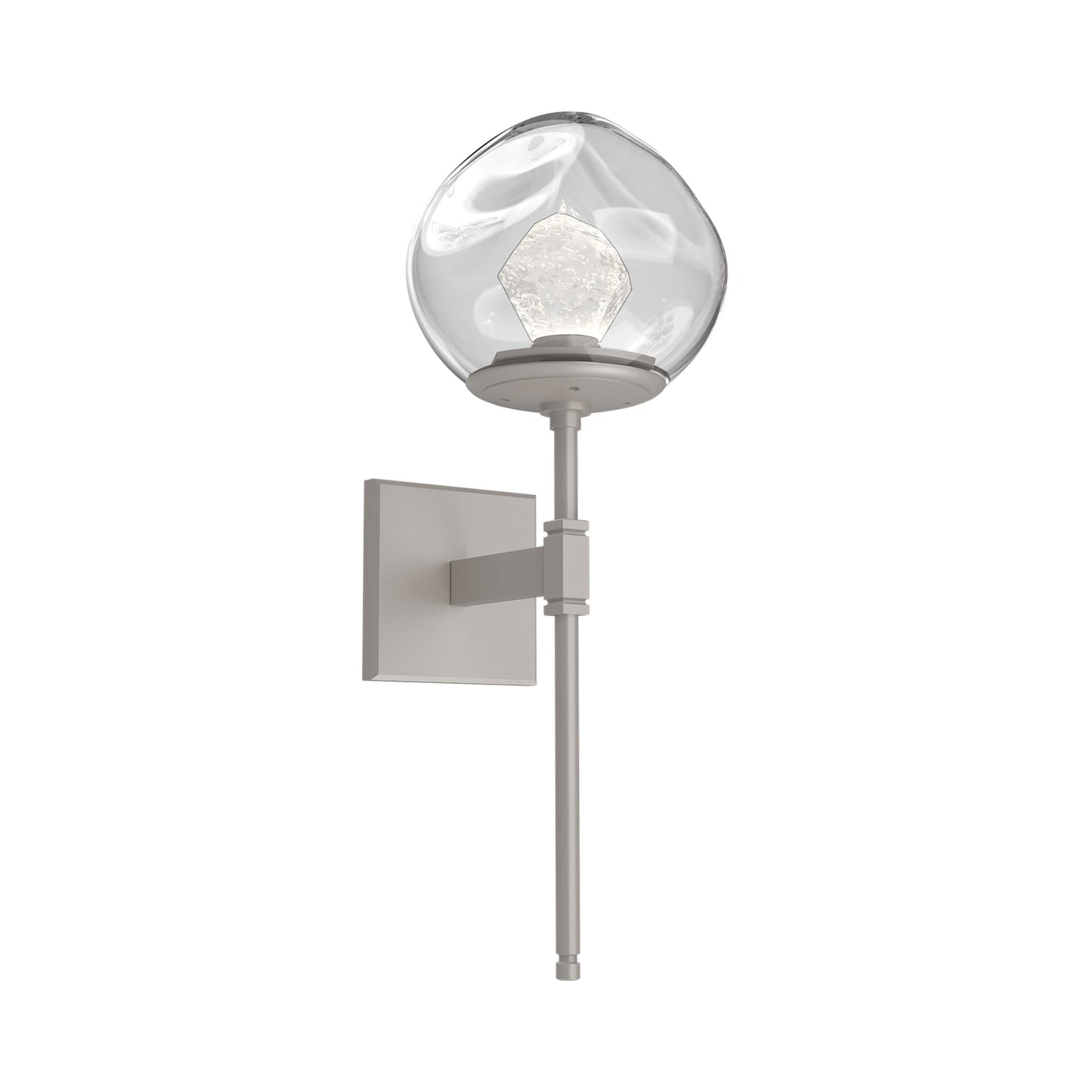 Luna Belvedere LED Wall Light in Beige Silver/Clear (Zircon Crystal).