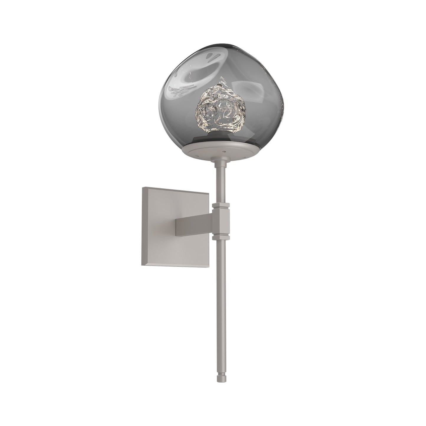 Luna Belvedere LED Wall Light in Beige Silver/Smoke (Floret Crystal).