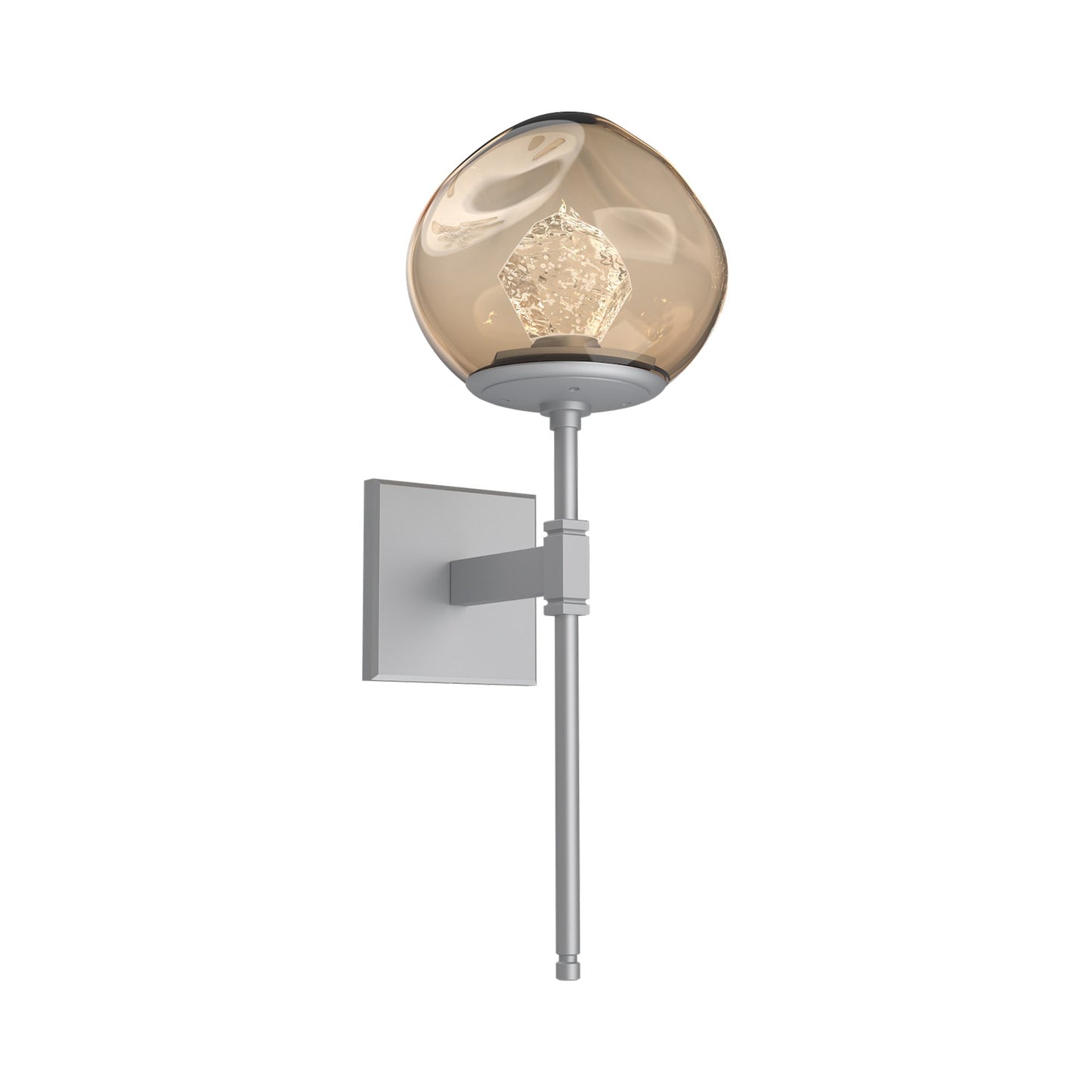 Luna Belvedere LED Wall Light in Classic Silver/Bronze (Zircon Crystal).