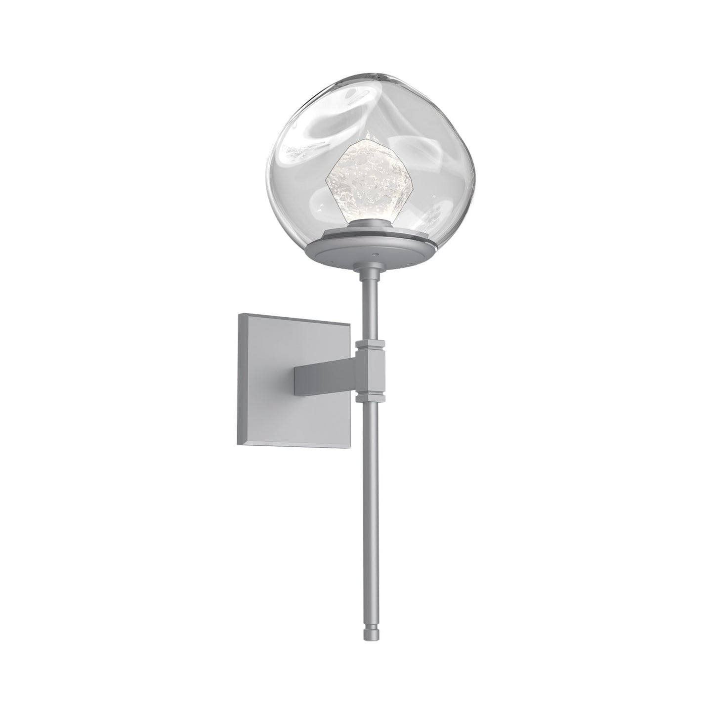 Luna Belvedere LED Wall Light in Classic Silver/Clear (Zircon Crystal).