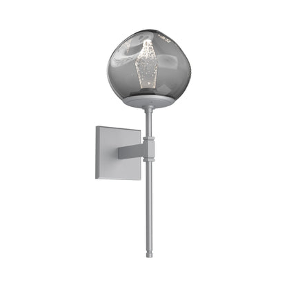 Luna Belvedere LED Wall Light in Classic Silver/Smoke (Geo Crystal).