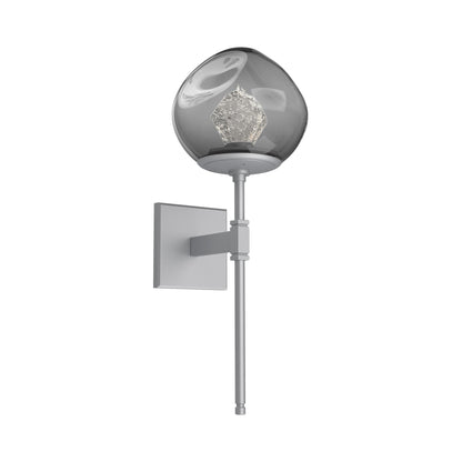 Luna Belvedere LED Wall Light in Classic Silver/Smoke (Zircon Crystal).