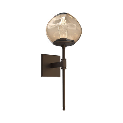 Luna Belvedere LED Wall Light in Flat Bronze/Bronze (Geo Crystal).