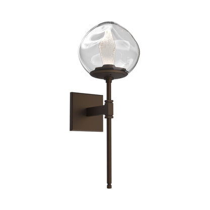 Luna Belvedere LED Wall Light in Flat Bronze/Clear (Geo Crystal).