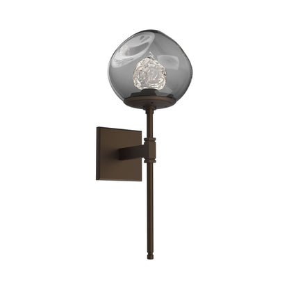 Luna Belvedere LED Wall Light in Flat Bronze/Smoke (Floret Crystal).