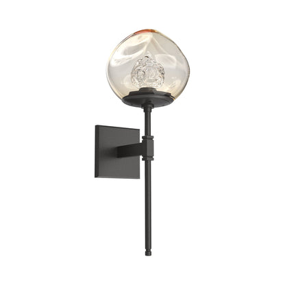 Luna Belvedere LED Wall Light in Graphite/Amber (Floret Crystal).