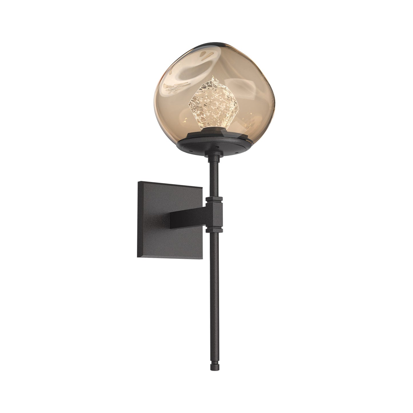 Luna Belvedere LED Wall Light in Graphite/Bronze (Zircon Crystal).