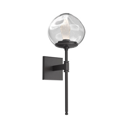 Luna Belvedere LED Wall Light in Graphite/Clear (Geo Crystal).