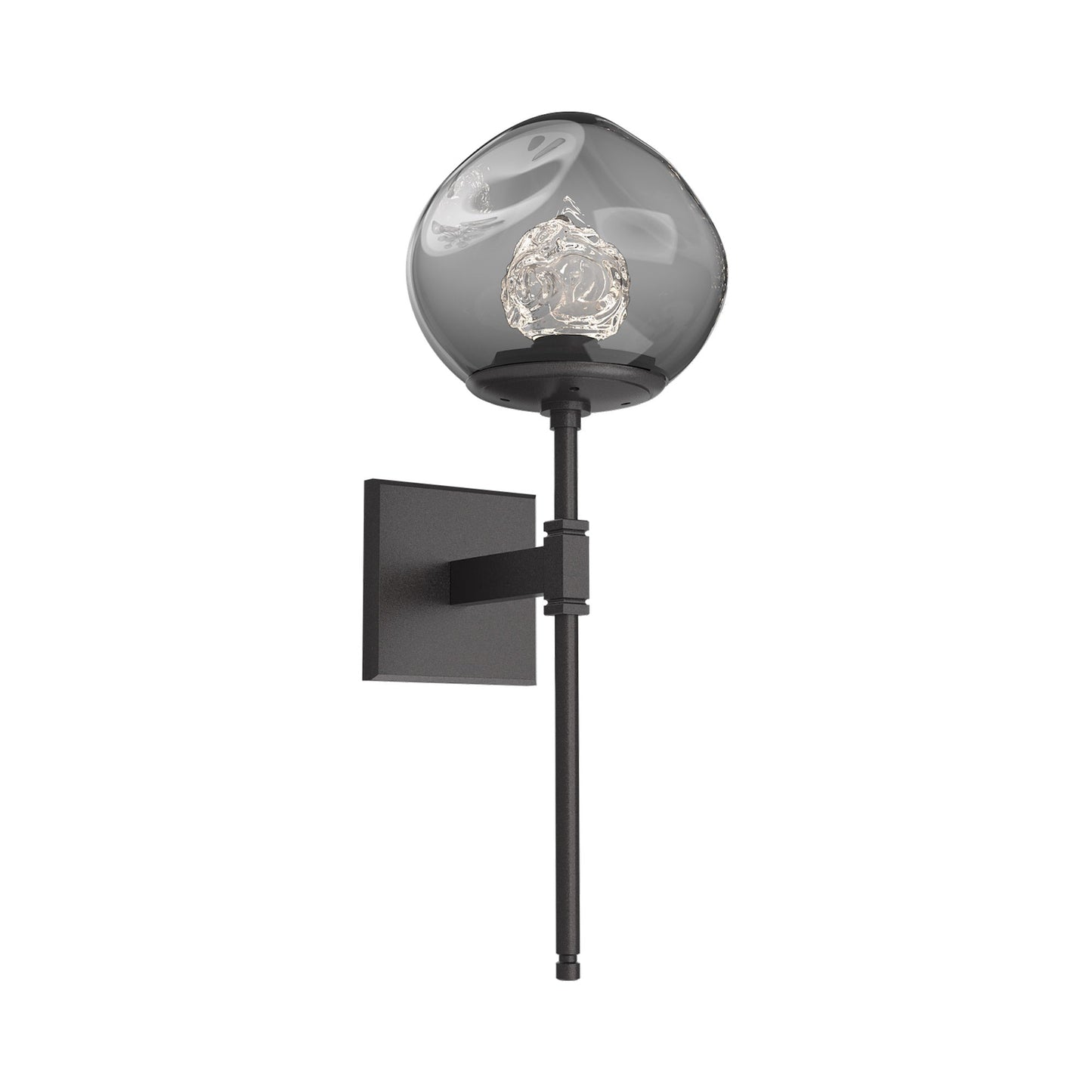 Luna Belvedere LED Wall Light in Graphite/Smoke (Floret Crystal).