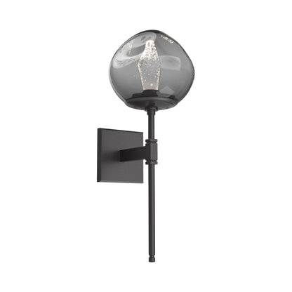 Luna Belvedere LED Wall Light in Graphite/Smoke (Geo Crystal).