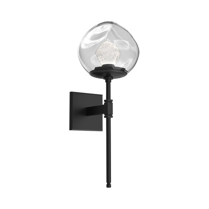 Luna Belvedere LED Wall Light in Matte Black/Clear (Zircon Crystal).