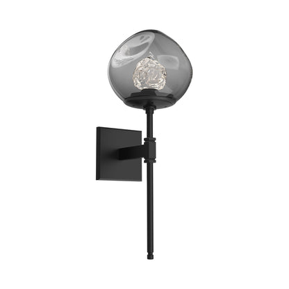 Luna Belvedere LED Wall Light in Matte Black/Smoke (Floret Crystal).