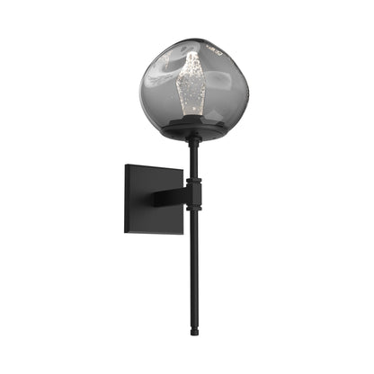 Luna Belvedere LED Wall Light in Matte Black/Smoke (Geo Crystal).