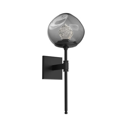 Luna Belvedere LED Wall Light in Matte Black/Smoke (Zircon Crystal).