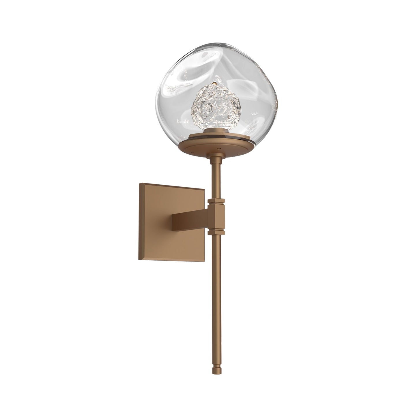 Luna Belvedere LED Wall Light in Novel Brass/Clear (Floret Crystal).