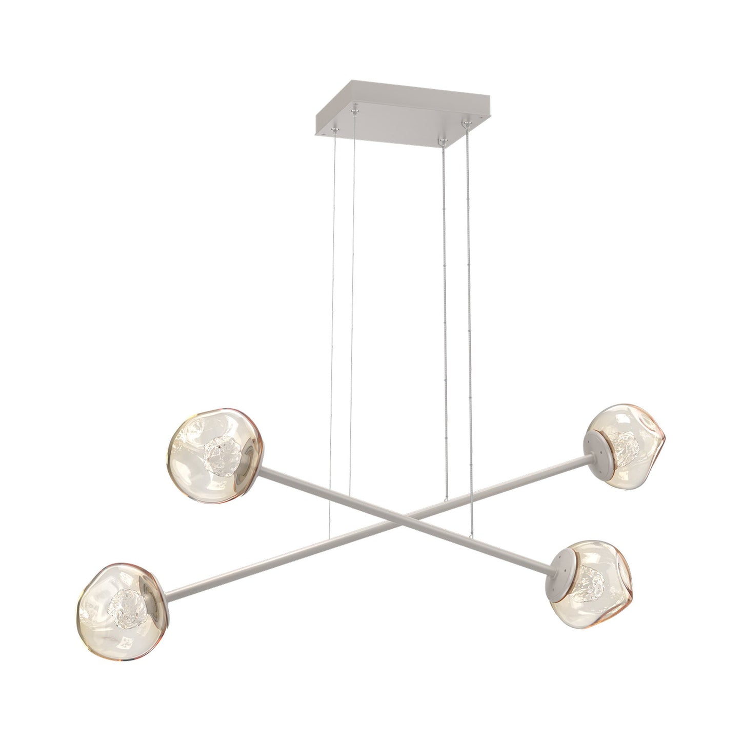 Luna Double Moda Linear LED Chandelier.