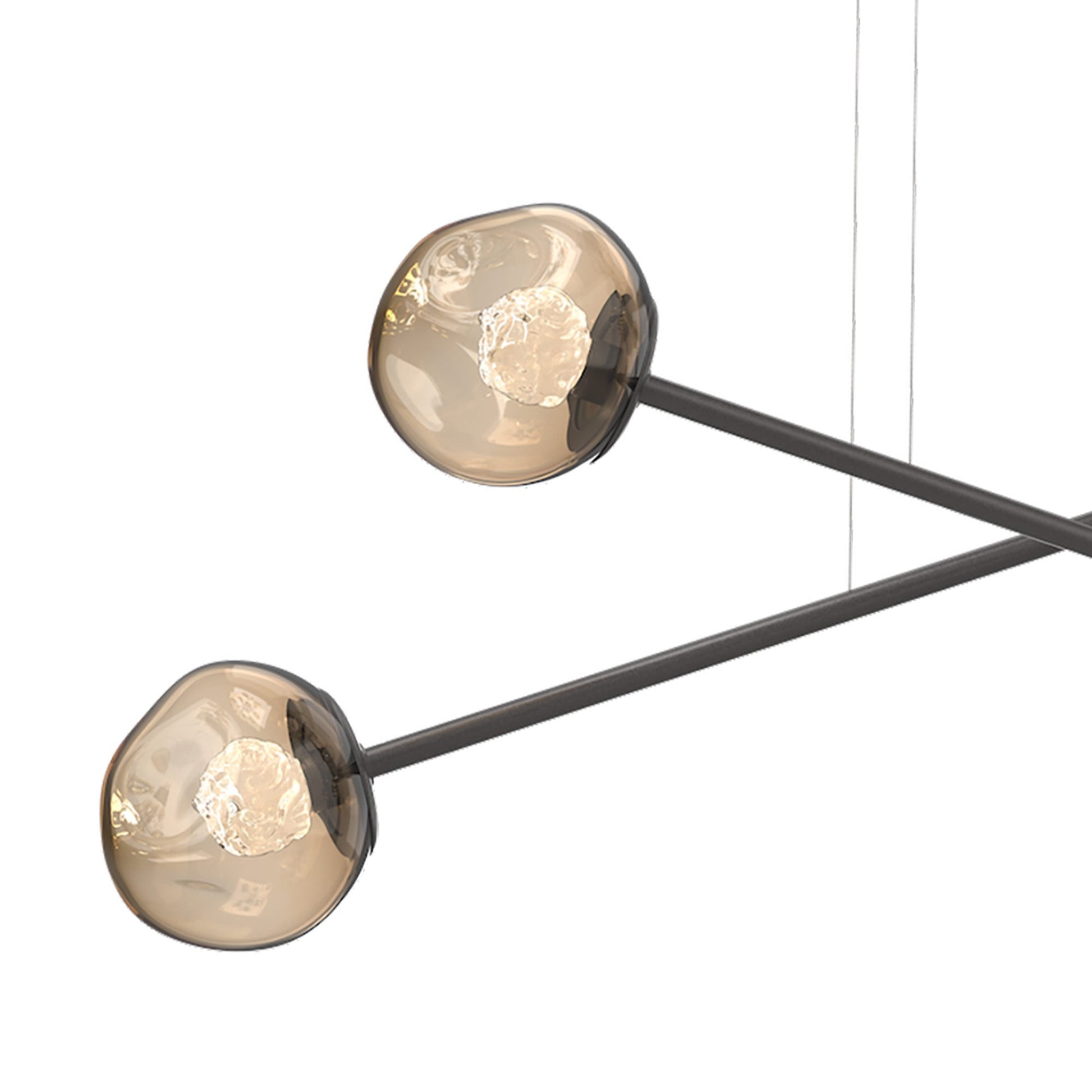 Luna Double Moda Linear LED Chandelier in Detail.