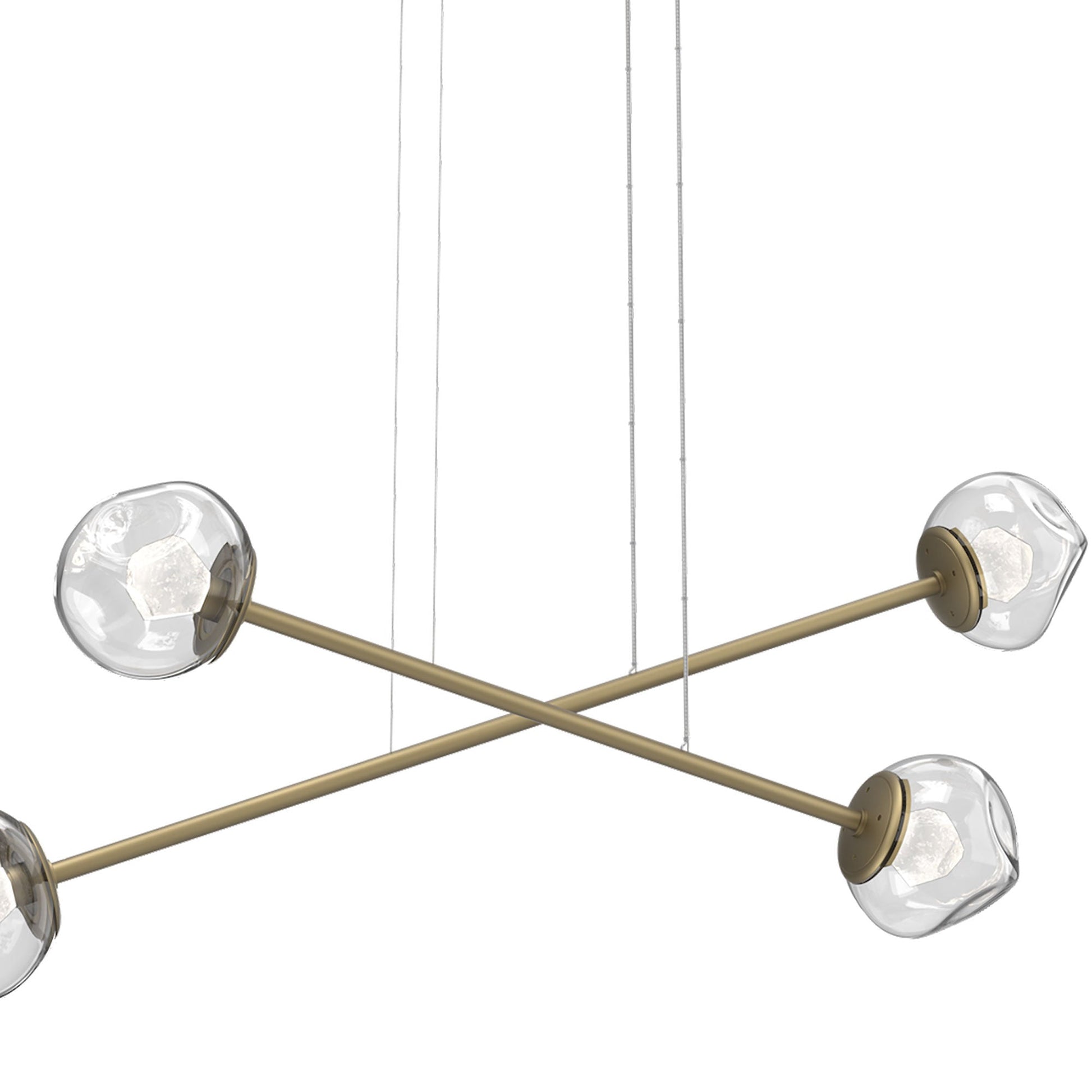 Luna Double Moda Linear LED Chandelier in Detail.