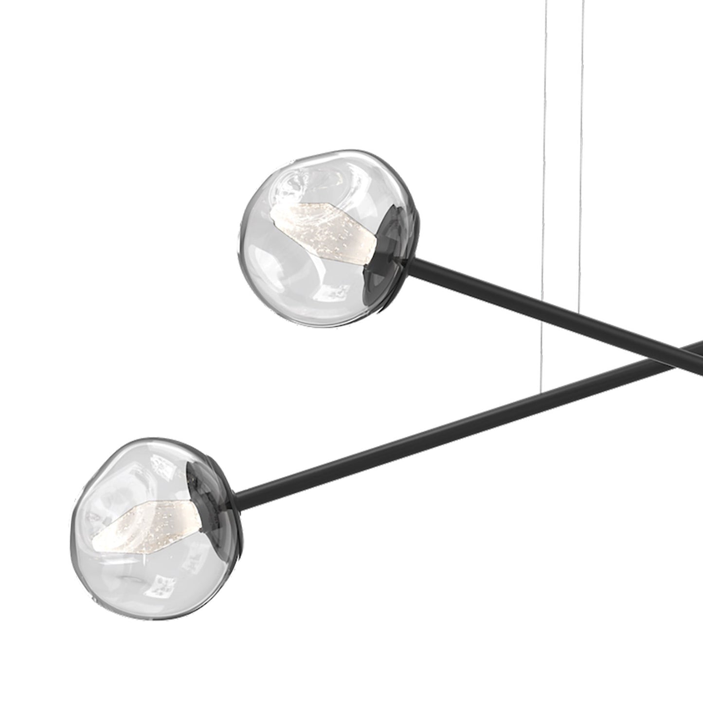 Luna Double Moda Linear LED Chandelier in Detail.