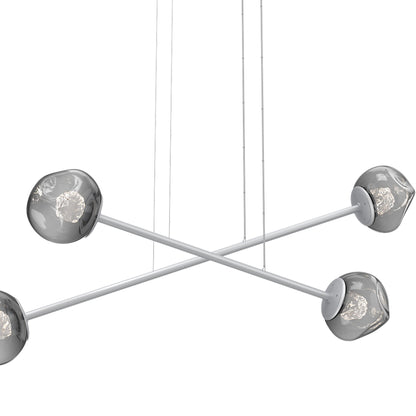 Luna Double Moda Linear LED Chandelier in Detail.