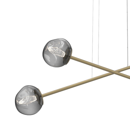 Luna Double Moda Linear LED Chandelier in Detail.
