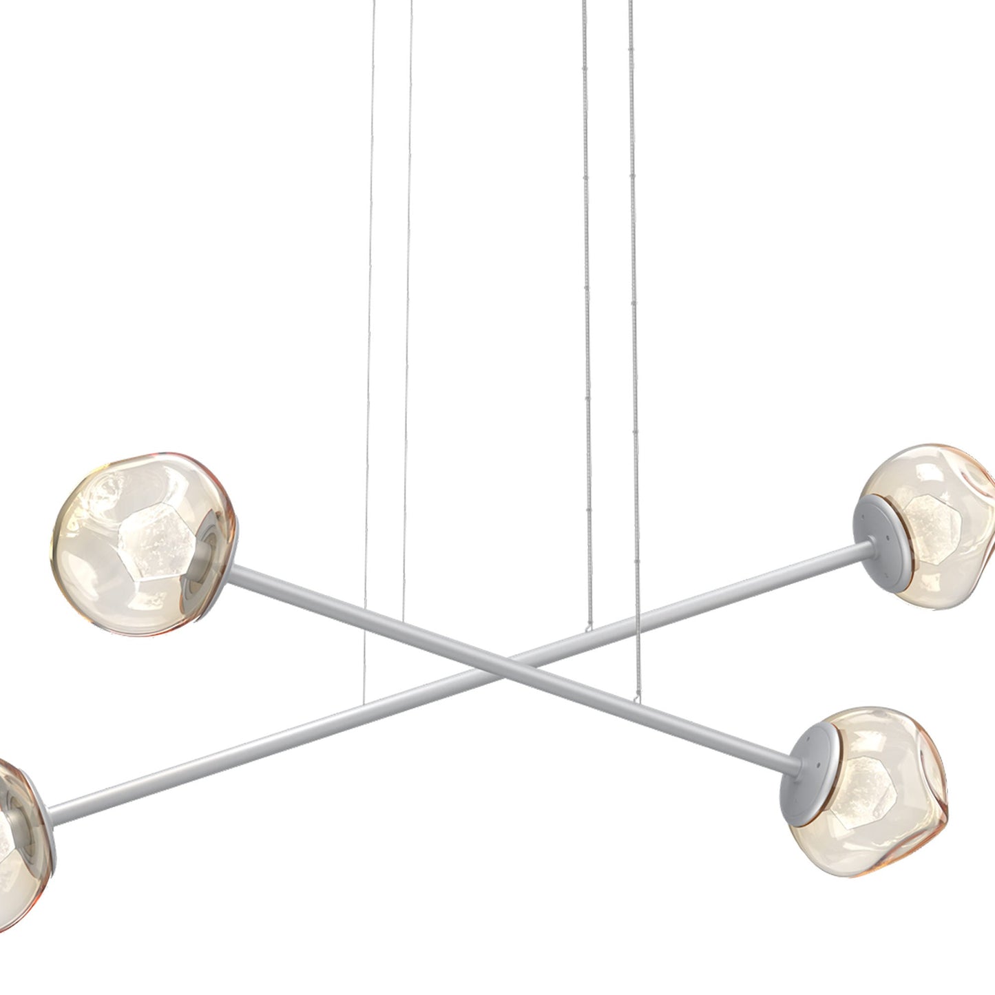 Luna Double Moda Linear LED Chandelier in Detail.