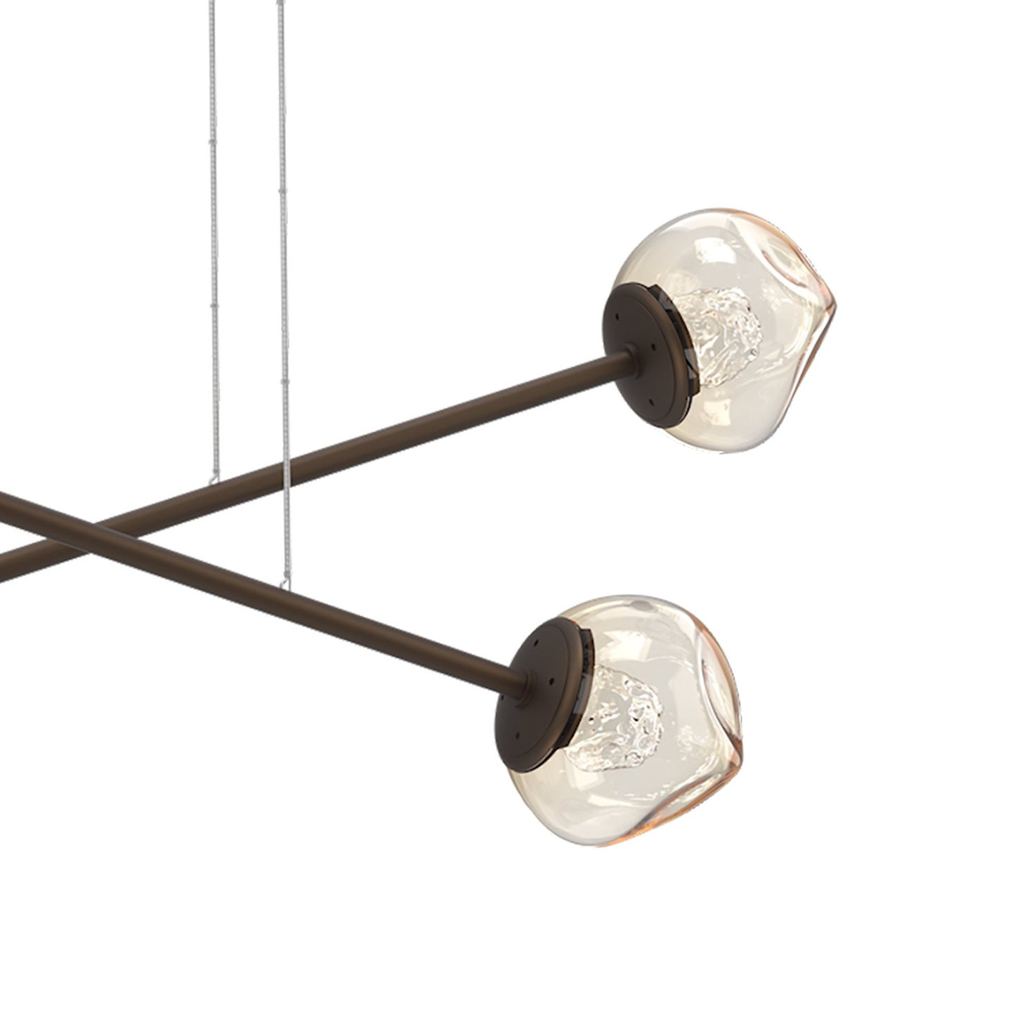 Luna Double Moda Linear LED Chandelier in Detail.