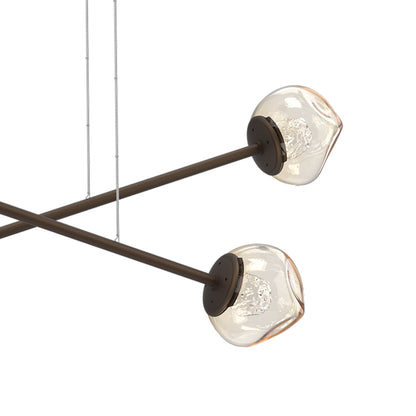 Luna Double Moda Linear LED Chandelier in Detail.