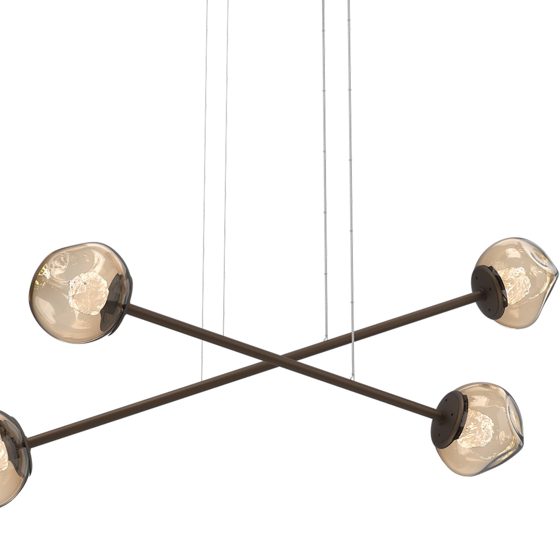 Luna Double Moda Linear LED Chandelier in Detail.