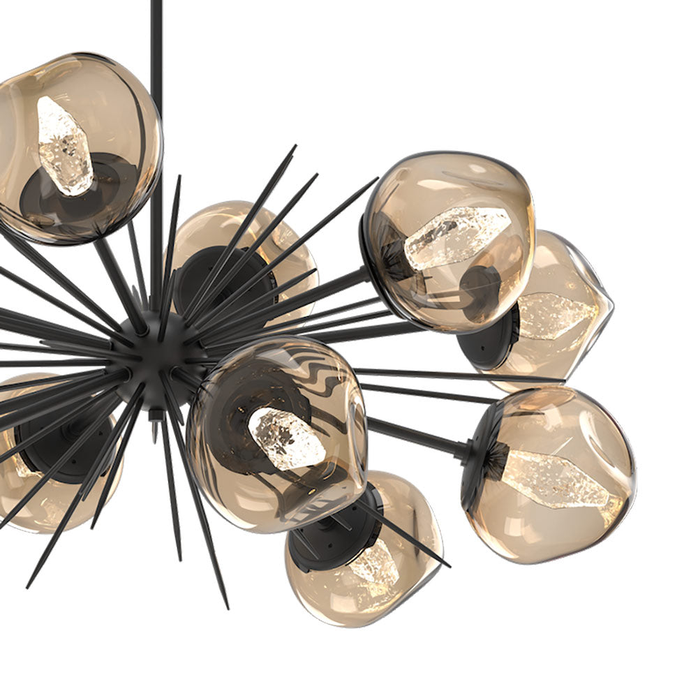 Luna Oval Starburst LED Chandelier in Detail.