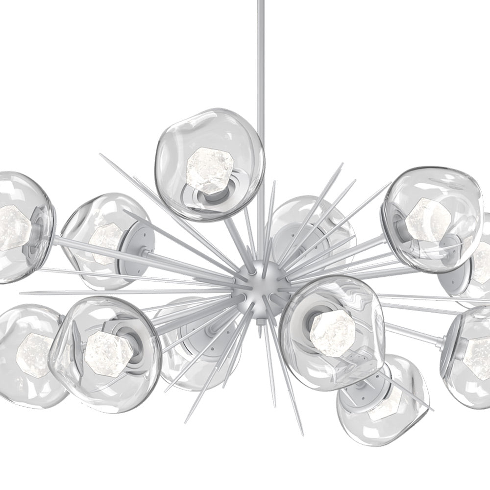 Luna Oval Starburst LED Chandelier in Detail.