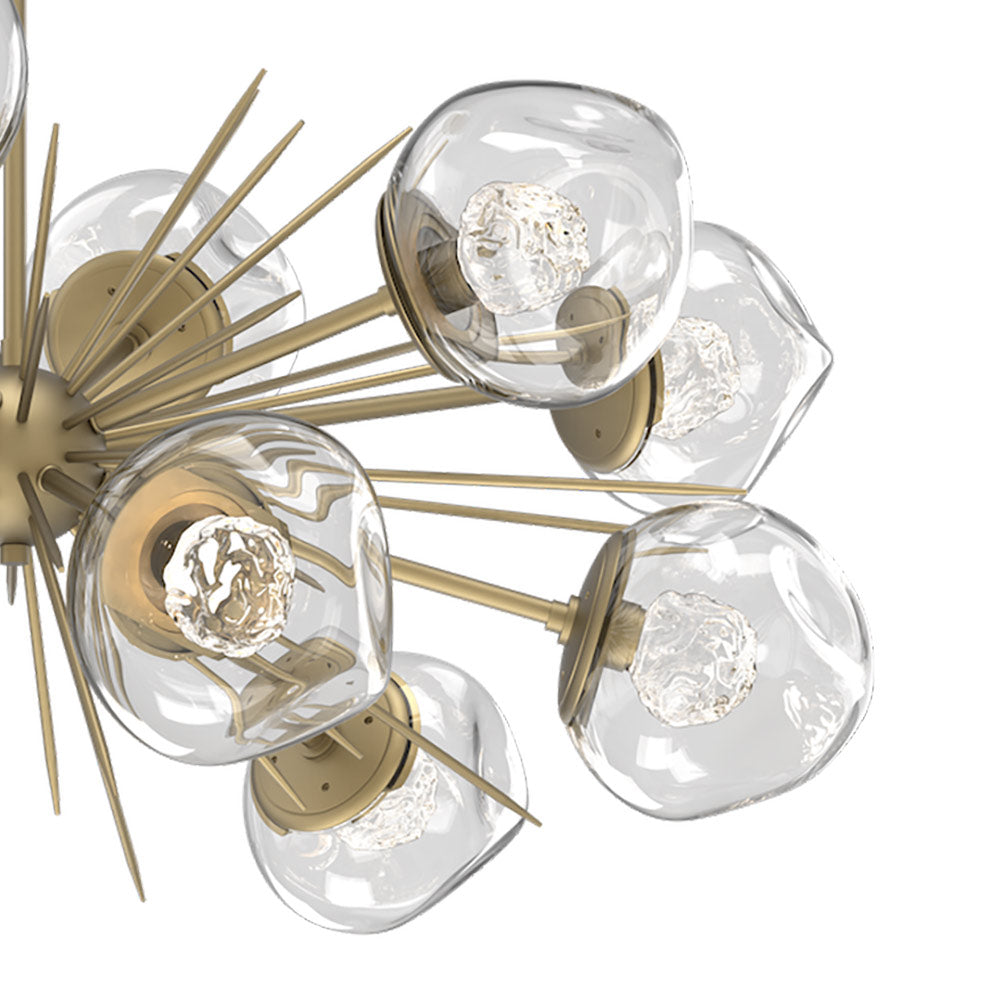 Luna Oval Starburst LED Chandelier in Detail.