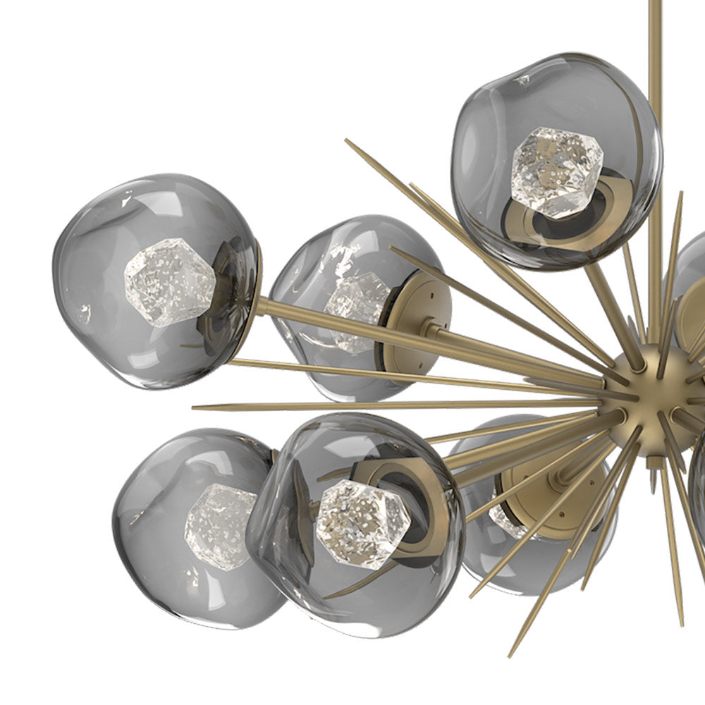 Luna Oval Starburst LED Chandelier in Detail.