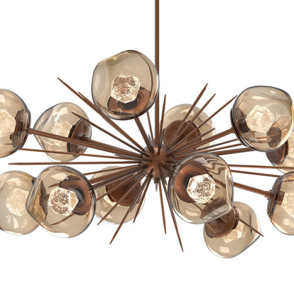 Luna Oval Starburst LED Chandelier in Detail.